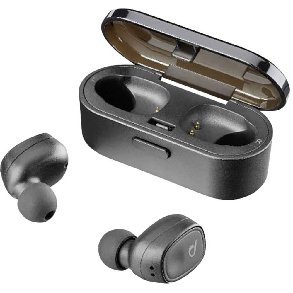 Bluetooth&reg; Stereo-slušalice Cellularline BTSHADOWTWSK U ušima Slušalice s mikrofonom, High-Resolution Audio Crna slika