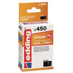 Edding patrona tinte zamijena Epson T26XL (T2621) kompatibilan single crn EDD-450 18-450 slika
