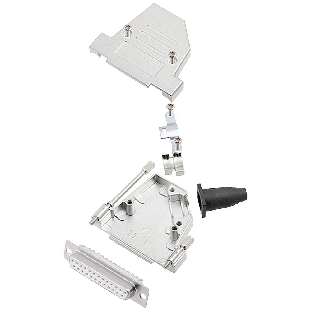 Višestruki ženski konektor D-SUB komplet 45 ° Broj polova: 25 Lemni kup encitech DTSL25-LJSRG-S-DBS-W-K 1 ST slika