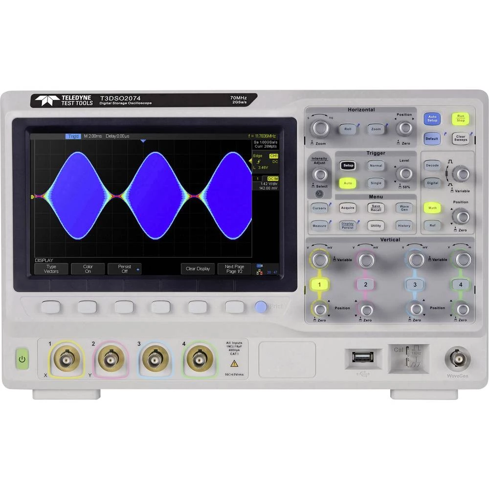 Digitalni osciloskop Teledyne LeCroy T3DSO2304 300 MHz 2 GSa/s 140 Mpts 8 Bit Digitalni osciloskop s memorijom (ODS) slika