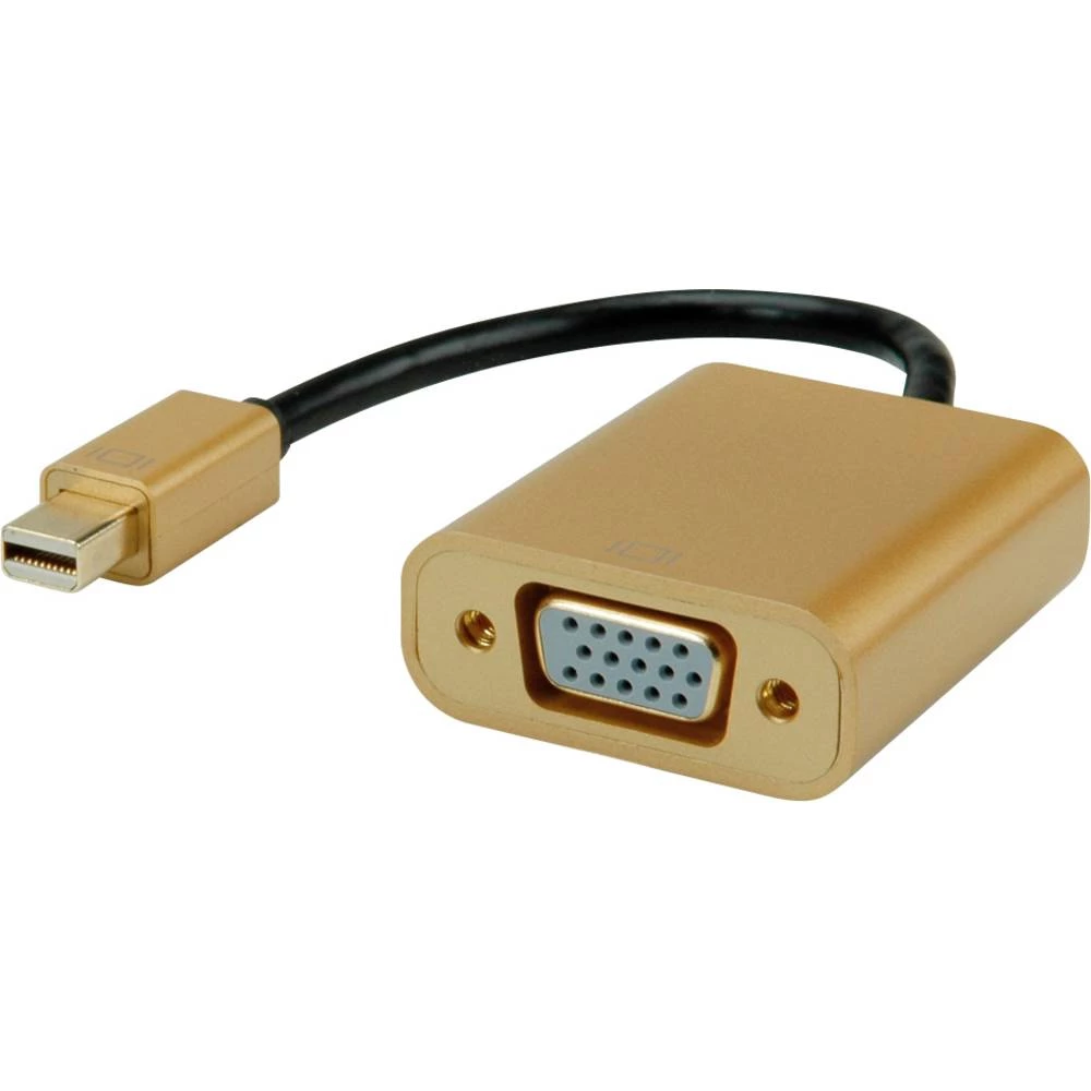 Roline Mini-DisplayPort priključni kabel 0.10 m 12.88.3171 crna/zlatna [1x muški konektor mini displayport - 1x ženski slika