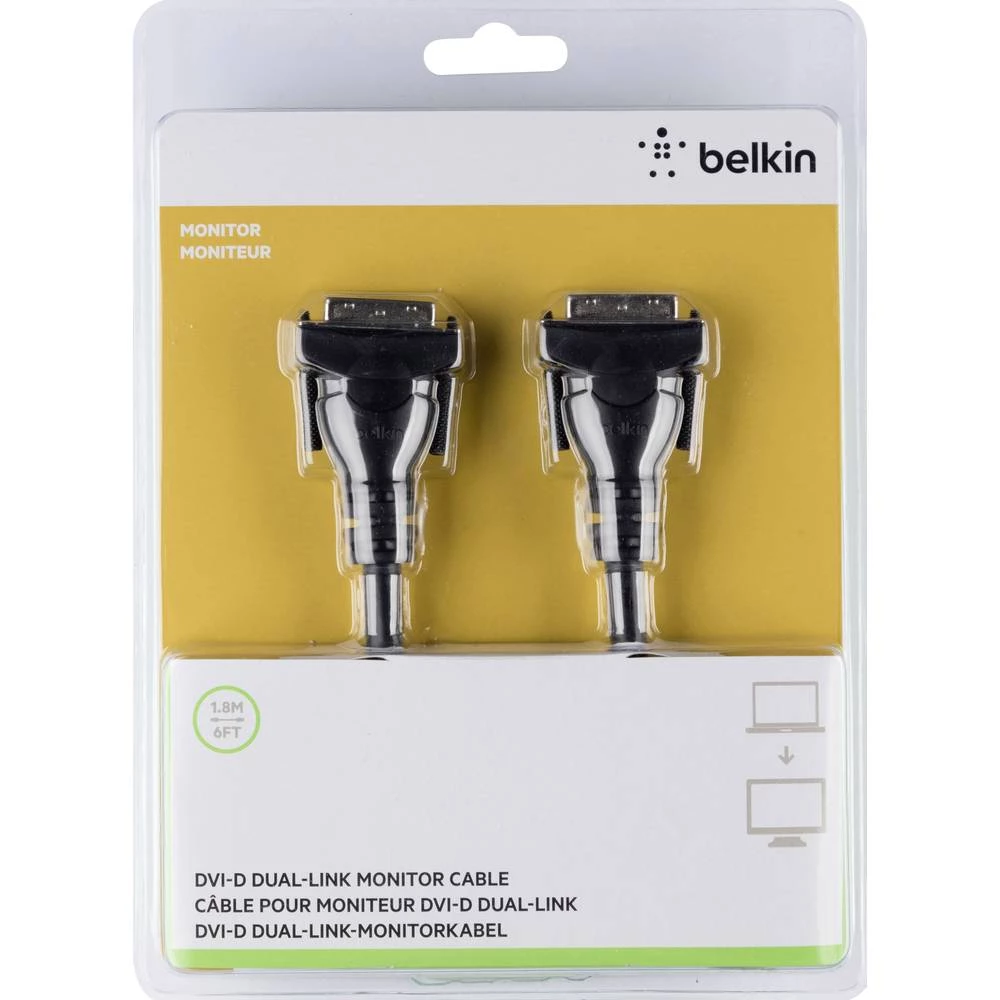 Priključni kabel DVI-D Dualink Belkin, m, crni slika