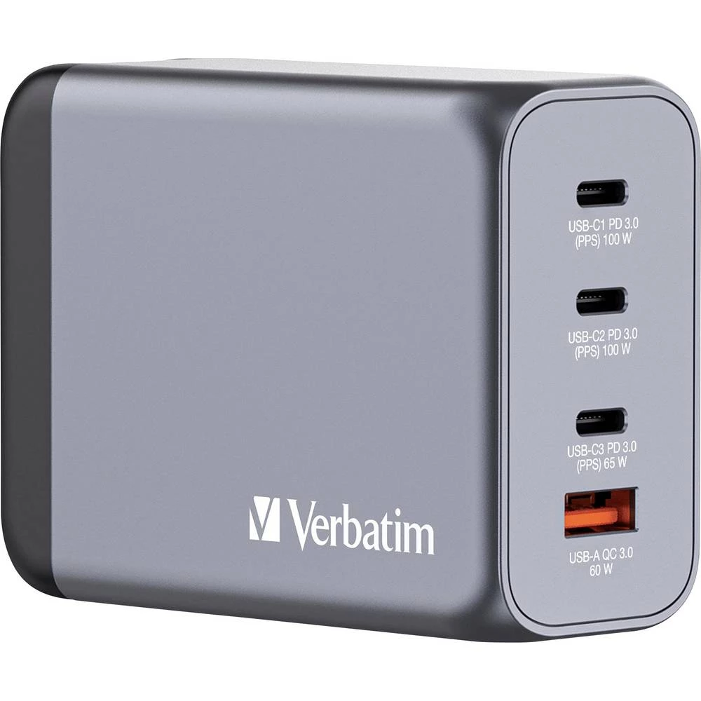 Verbatim GNC-200 GaN 32204 adaptar za putovanje   4 x 1x USB-A, 3x USB-C® GaN, s europskim adapterom, s UK adapterom, s slika