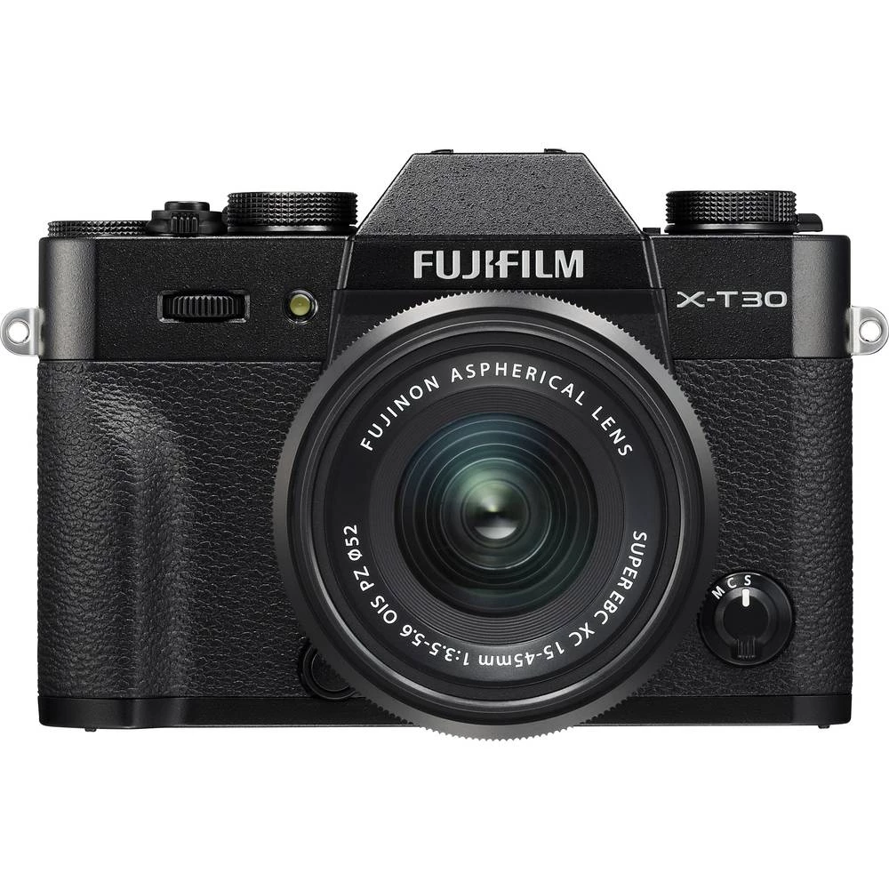 Sistemska kamera Fujifilm X-T30 XC 15-45 mm 26.1 MPix Crna Zaslon osjetljiv na dodir, Elektroničko tražilo, Nagibni zaslon, WiFi slika