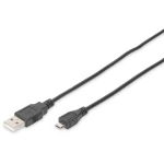 Digitus USB 2.0 Priključni kabel [1x Muški konektor USB 2.0 tipa A - 1x Muški konektor USB 2.0 tipa Micro B] 1 m Crna Okrugli, d