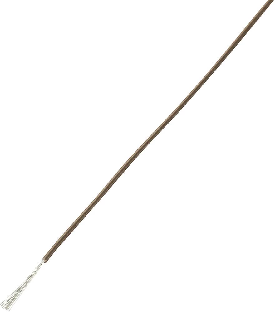 Pletenica LiY 1 x 0.14 mm&sup2; Smeđa boja TRU COMPONENTS 1564485 25 m slika