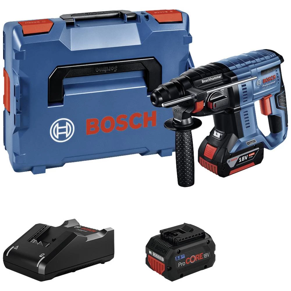Bosch Professional GBH 18V-21 SDS-Plus-akumulatorski čekić za rušenje 18 V 4.0 Ah li-ion  bez četkica, uklj. akumulator, uklj. punjač slika