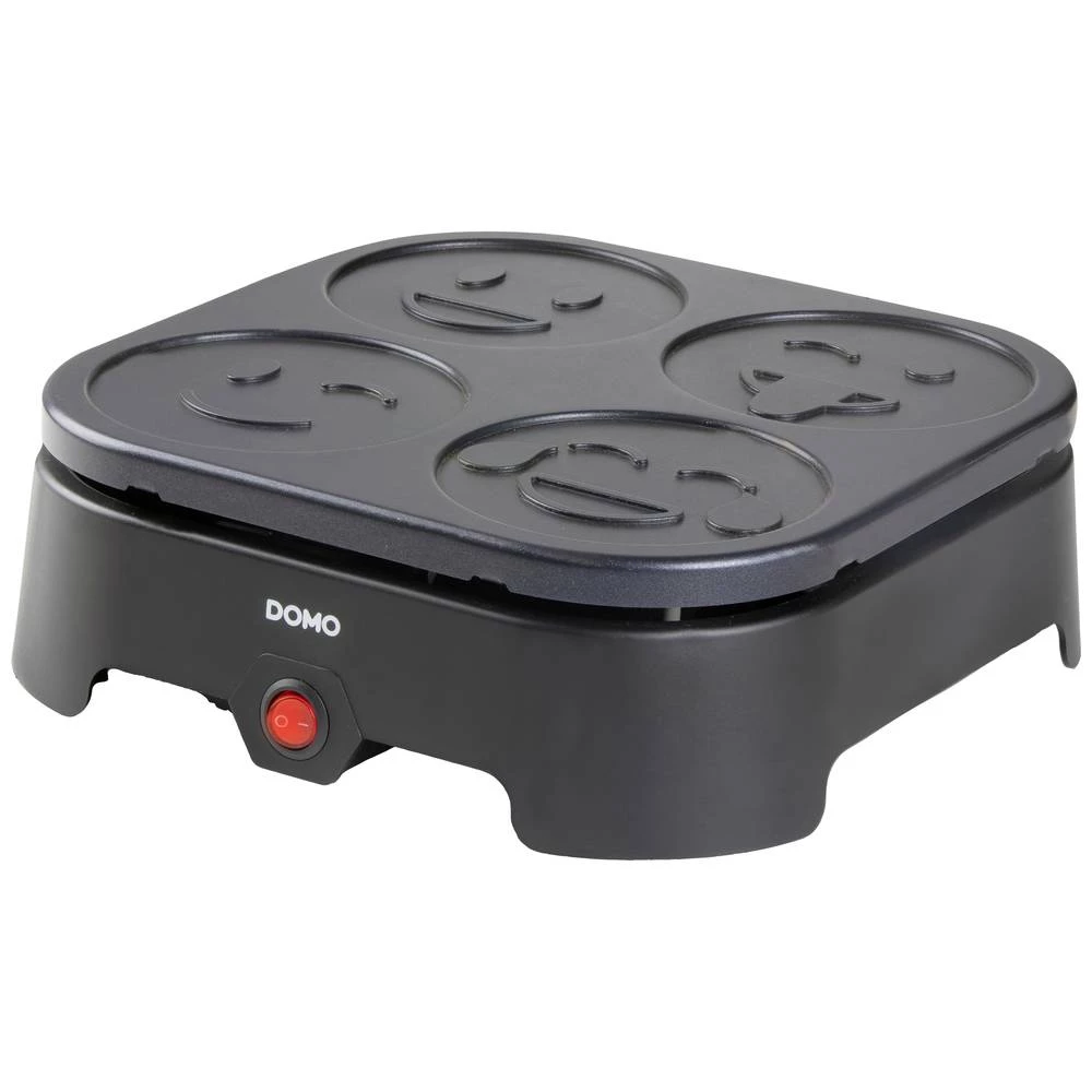 DOMO PANCAKE MAKER EMOJI aparat za palačinke premaz protiv lijepljenja crna slika