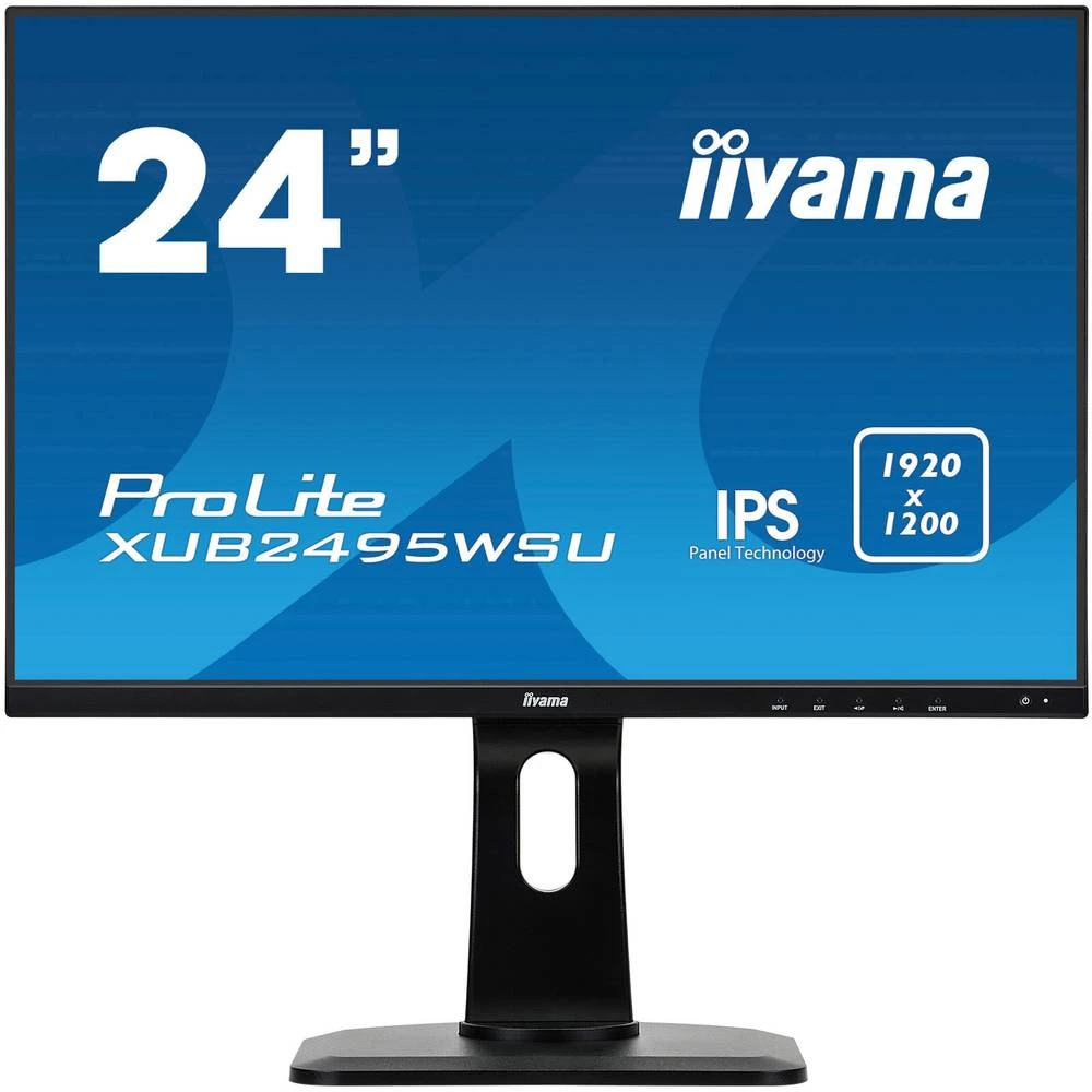 LED zaslon 61 cm (24 ") Iiyama ProLite XUB2495WSU ATT.CALC.EEK A+ (A+++ - D) 1920 x 1200 piksel WUXGA 5 ms DisplayPort, HDMI slika