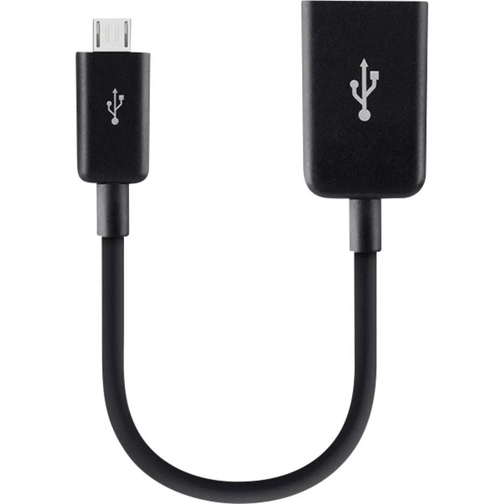 Belkin USB 2.0 Adapter [1x Ženski konektor USB 2.0 tipa A - 1x Muški konektor Micro USB ] 0.12 m Crna slika