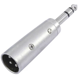 Omnitronic 30226455 XLR adapter [1x XLR utikač 3-polni - 1x klinken utikač 6.3 mm (stereo)] srebrna slika