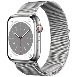 Apple Watch Series 8 GPS + Cellular 45 mm srebrno kućište od nehrđajućeg čelika sa srebrnom milanskom petljom Apple Watch Series 8 GPS + Cellular 45 mm kutija od nehrđajućeg čelika srebrna Milanese... slika