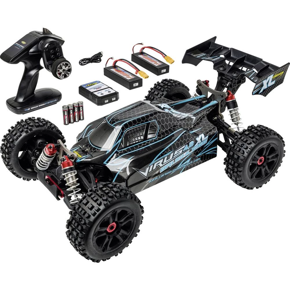 Carson Modellsport Virus 4.2 XL crna, tirkizna 1:8 RC model automobila električni buggy 100% RtR 2,4 GHz uklj. baterija, slika