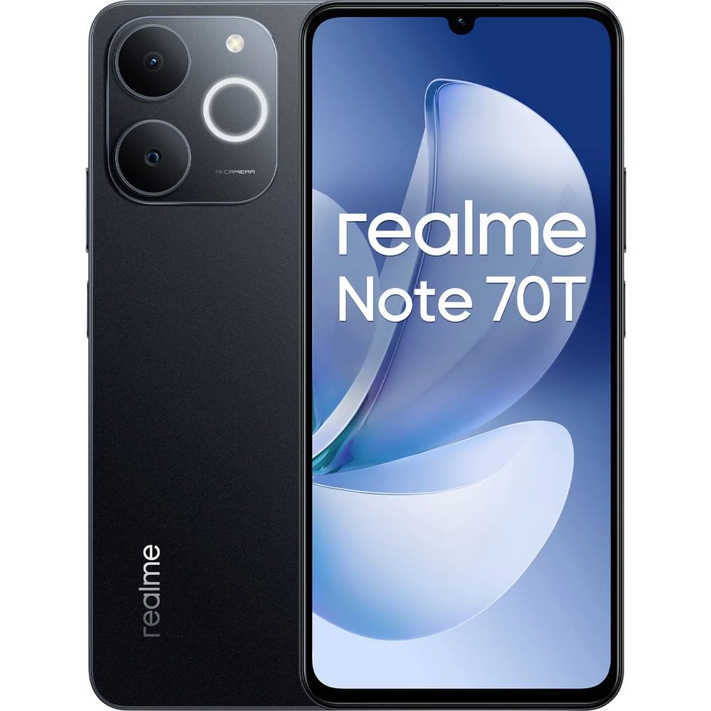 Realme Note 70T 256 GB crna Energetska učinkovitost 2021 A (A - G) 17.1 cm (6.75 palac) pametni telefon slika