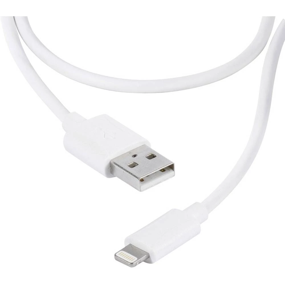 Vivanco USB 2.0 Priključni kabel [1x Muški konektor USB - 1x Muški konektor Apple Dock Lightning] 0.2 m Bijela slika