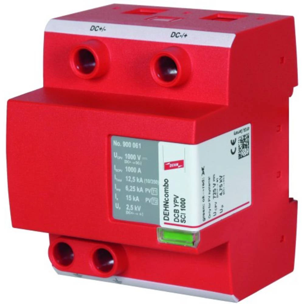 Odvodnik za prenaponsku zaštitu Zaštita od prenapona za: Fotovoltaični uređaj DEHN 900061 DEHNcombo YPV bis 1000V DC 900061 30 k slika