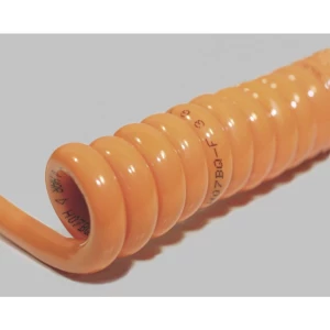Spiralni kabel PUR, H05BQ-F, 3G0,75 mm², narančasti, duljina bloka 400 mm rastezljivo do 1600 mm BKL Electronic 1506118 spiralni kabel H05BQ-F 400 mm / 1600 mm 3 G 0.75 mm² narančasta 1 St. slika