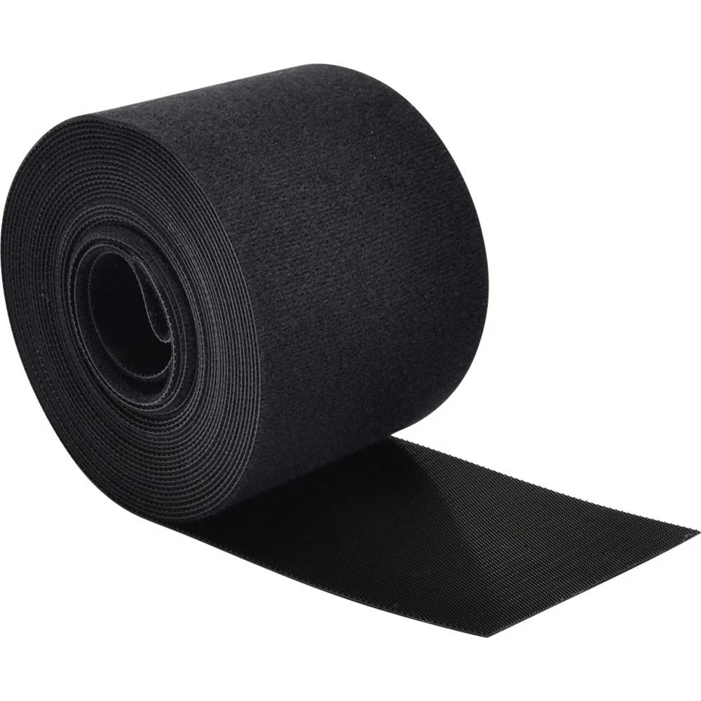 Quadrios 25CA513 prianjajuća traka za povezivanje grip i mekana vunena tkanina crna Roba na metre slika