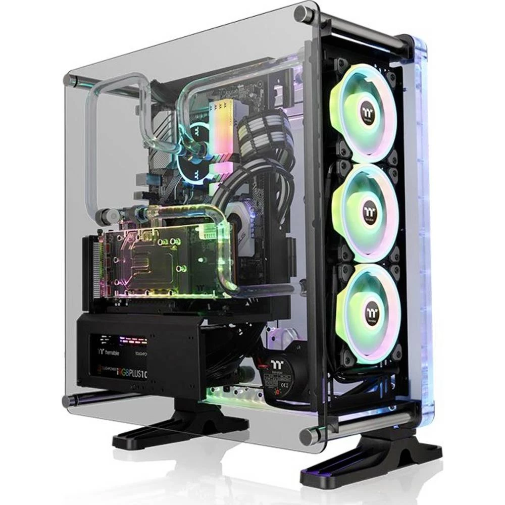 Thermaltake DistroCase™ 350P tower kućište za računala crna bočni prozor, prikladno za aio hlađenje vodom slika