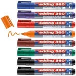 Edding 360 4-360-8-S2999 Whiteboardmarker set crna, crvena, plava boja, zelena, narančasta, smeđa boja, ljubičasta  8 St