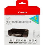 Canon Patrona tinte PGI-29 Original Kombinirano pakiranje Siv, Svjetlo siva, Crn, Mat crna, Foto crna, Kromatski optimizer 4868B