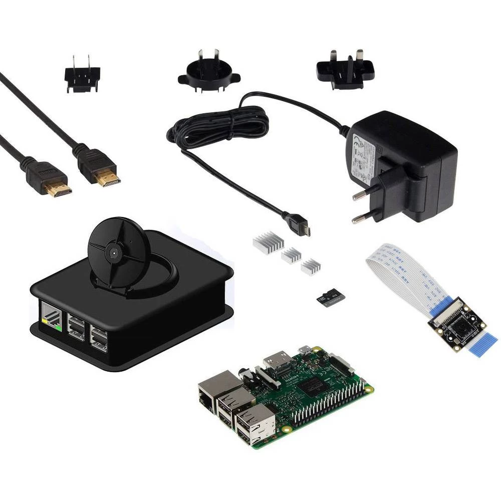 Raspberry Pi&reg; 3 B+ Camera Set 1 GB 4 x 1.4 GHz uklj. modul kamere, Uklj. napajanje, uklj. kućište, uklj. hladnjak, uklj. HDM slika