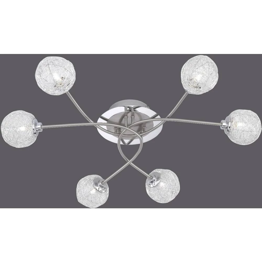 Stropna svjetiljka Halogena žarulja G9 168 W Paul Neuhaus Womble 6796-55 Srebrna slika