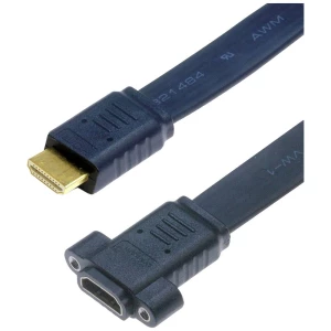 Lyndahl HDMI adapterski kabel HDMI A utikač, HDMI A utičnica 0.3 m crna LKPK045-03  HDMI kabel slika