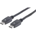 Manhattan DisplayPort priključni kabel DisplayPort utikač, DisplayPort utikač 5.00 m crna 354110 zaštićen s folijom, UL certificiran, Ultra HD (4K) HDMI, pozlaćeni kontakti DisplayPort kabel slika