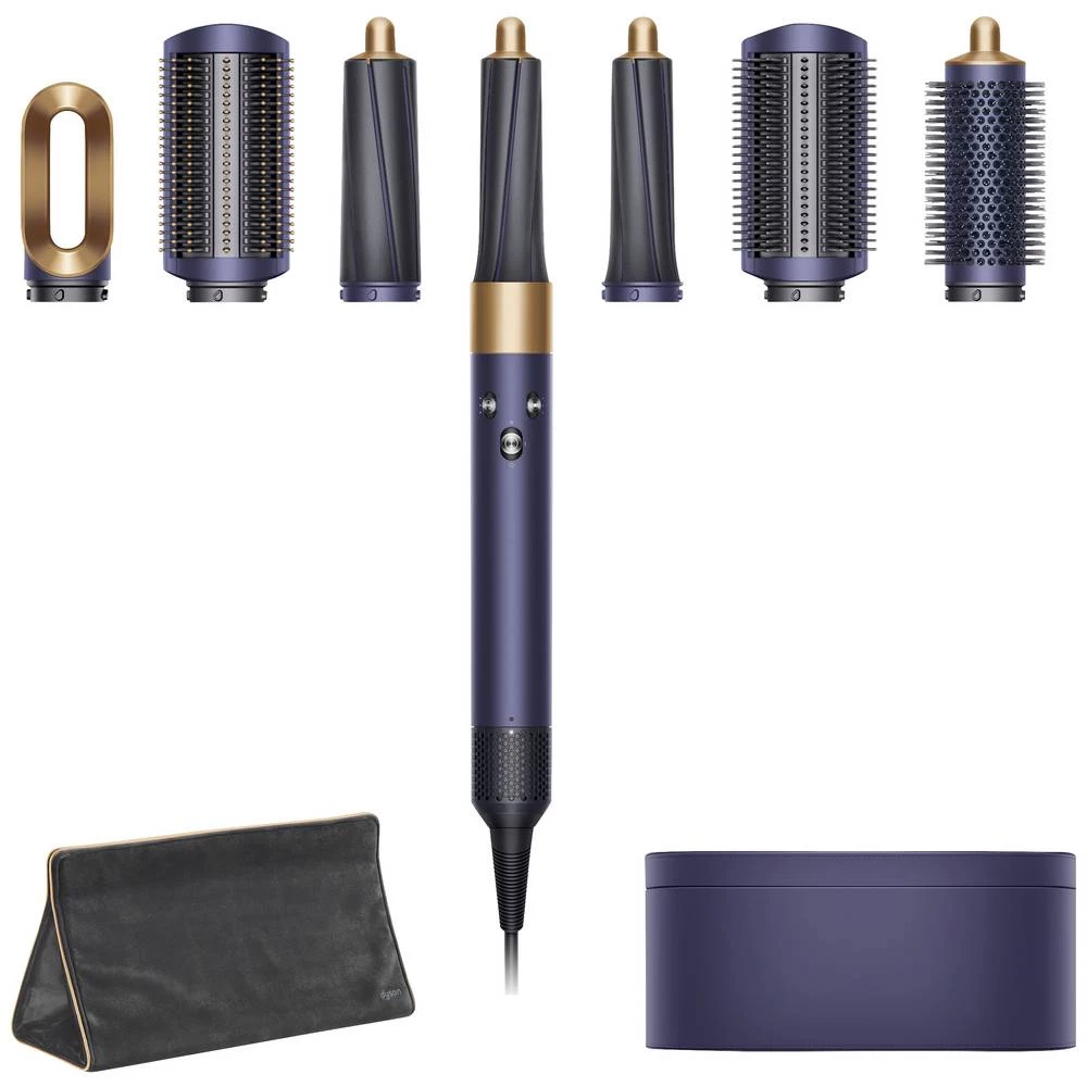 dyson airwrap complete četka za kosu noćnoplava, bakrena s ionizacijom, s mlaznicom za topli zrak, s funkcijom za kovrče slika