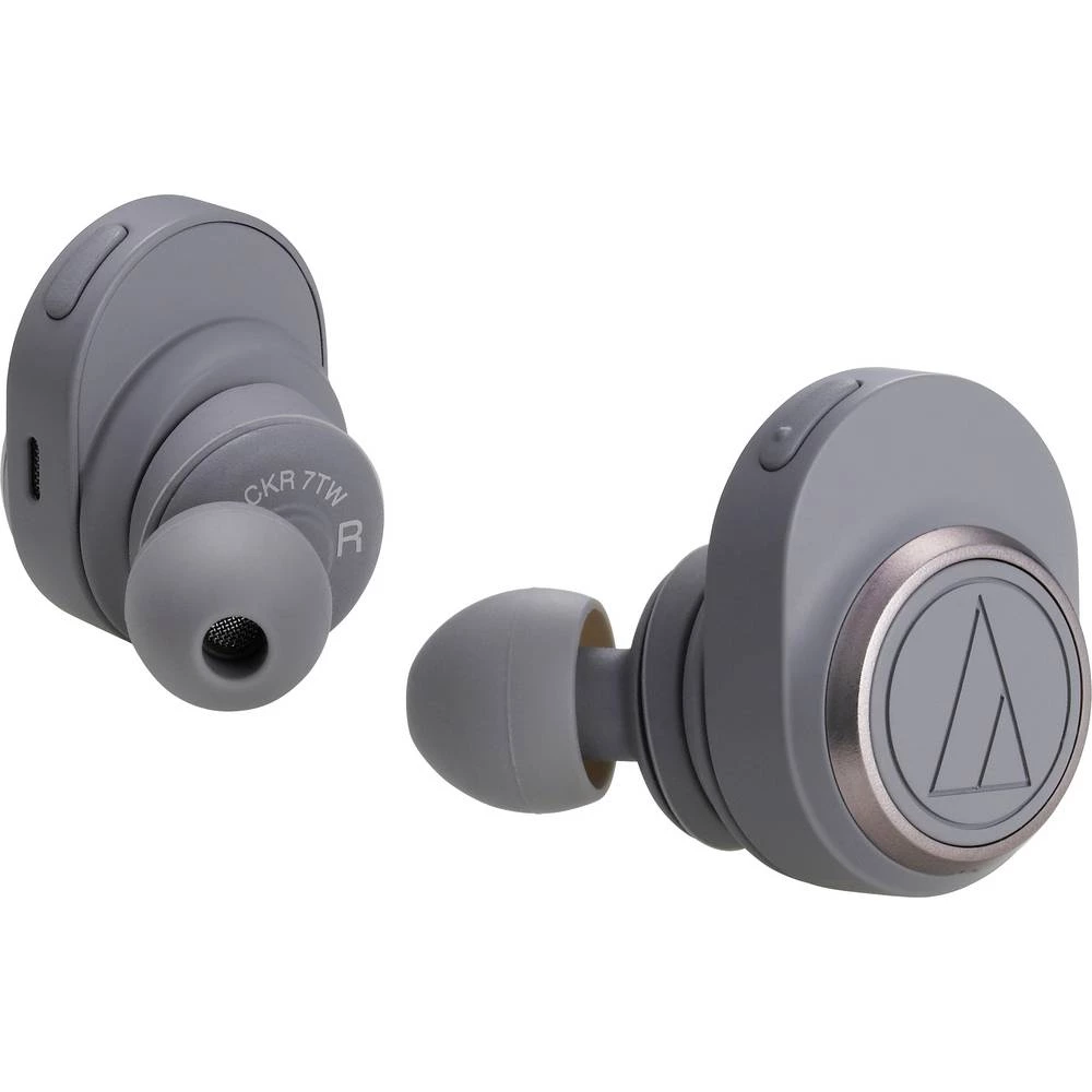 Audio Technica ATH-CKR7TW Bluetooth® HiFi in ear slušalice u ušima kontrola glasnoće siva slika