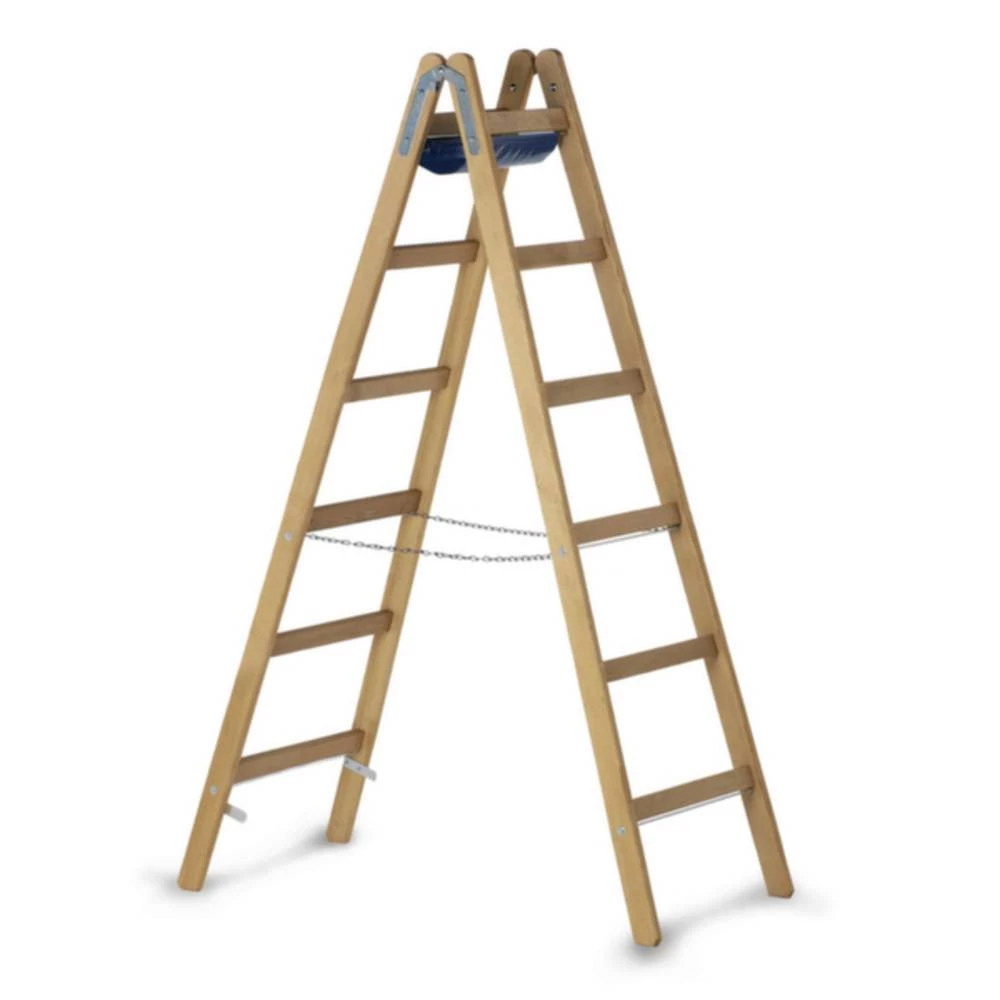 Drvo Dvostruka ljestva sa nivojima Sklopiva ZARGES Z600 40046 11.5 kg slika