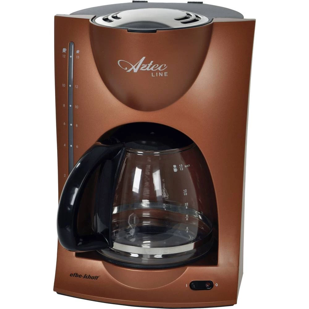 Aparat za kavu EFBE Schott SC KA 1050 Aztec Smeđa boja Kapacitet čaše=12 Stakleni vrč, One touch slika