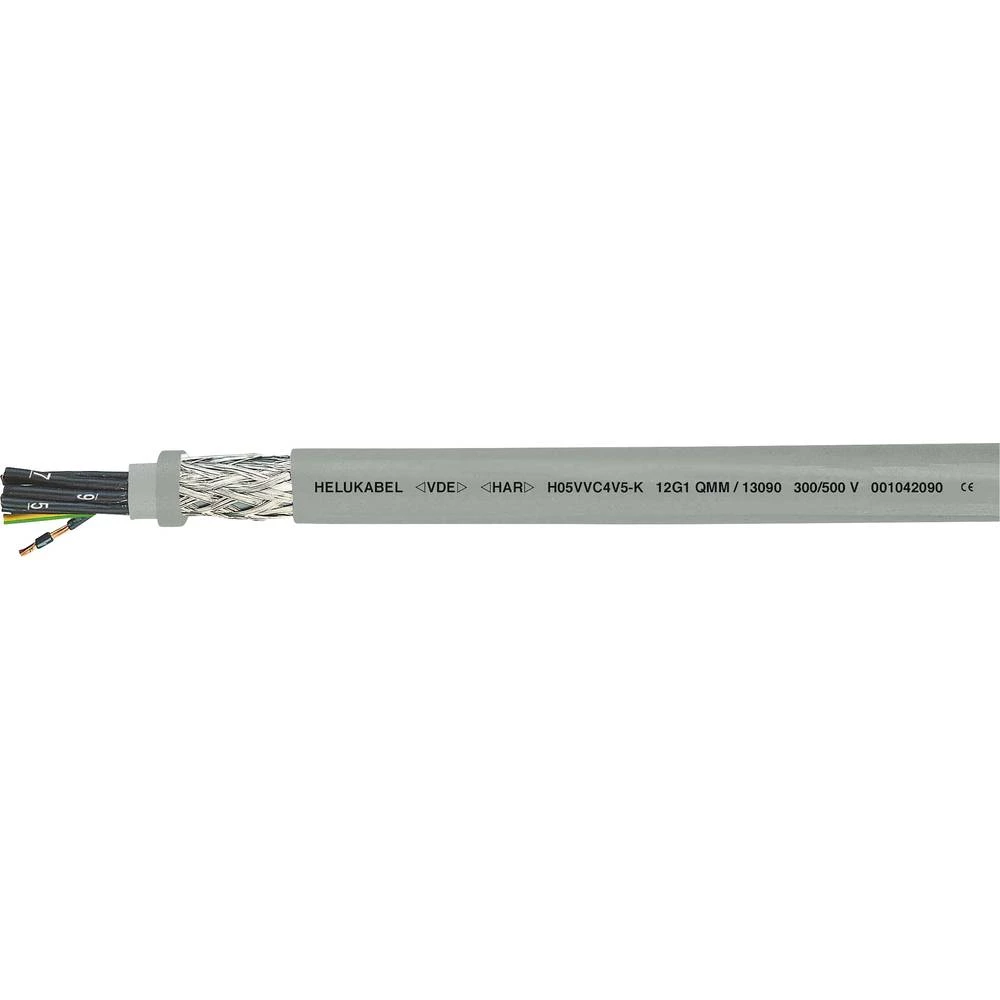 Helukabel H05VVC4V5-K (NYSLYCYÖ-JZ) kontrolni vod 3 G 1 mm² siva 13084-1000 1000 m slika