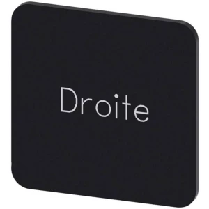 Siemens 3SU1900-0AF16-0GG0 ploča za natpise kvadratan (Š x V) 22 mm x 22 mm Droite crna, bijela 10 St. slika