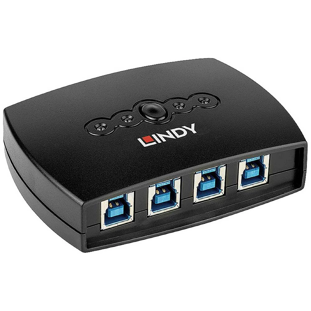 LINDY USB 3.0 prekidač [4x USB 3.2 gen. 1 utičnica B (USB 3.0) - 1x USB 3.2 gen. 1 utičnica A (USB 3.0)] slika