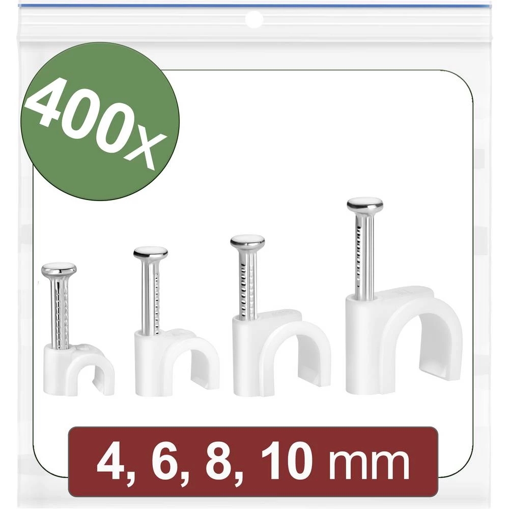 Quadrios 24CA425 kabelske obujmice  24CA425 Snop Ø, područje 2 do 10 mm   bijela 400 St. slika