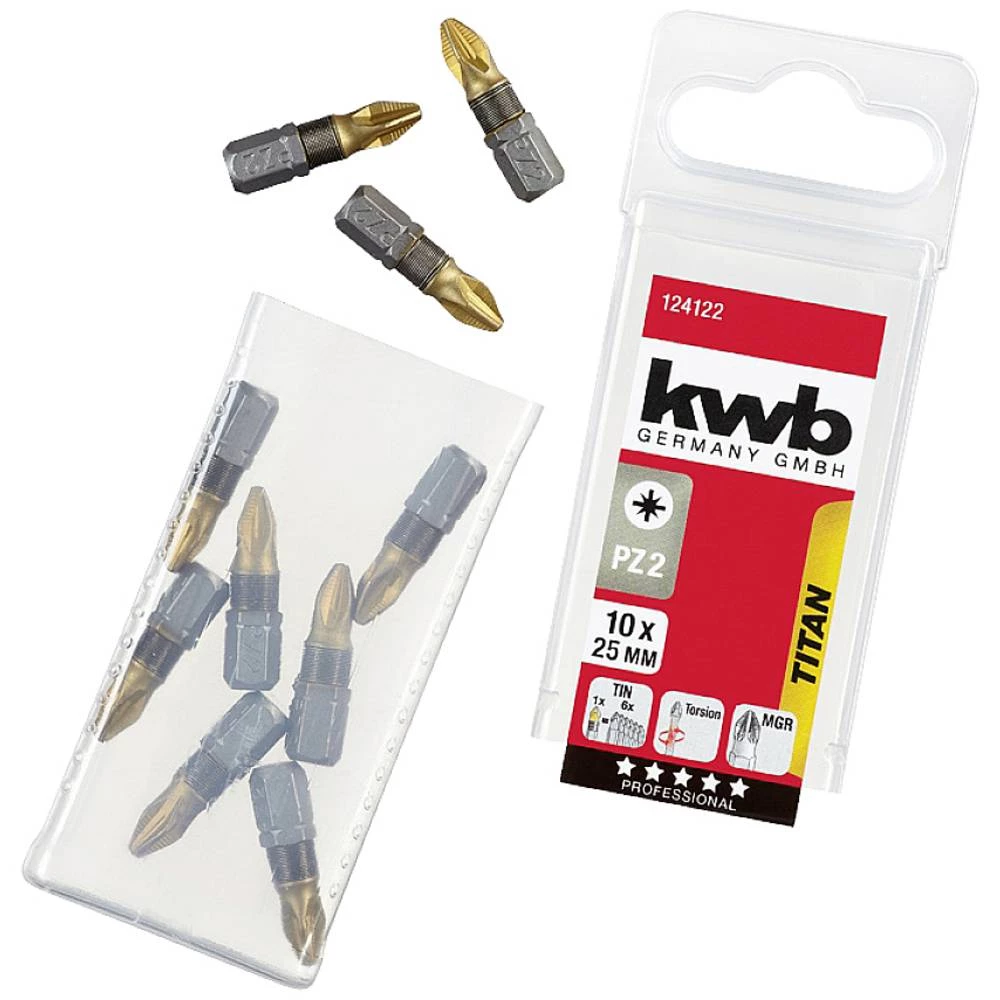kwb titan bitovi – PZ 2 set bitova od 10 25 mm kwb  124122 križni bit PZ 2 titan   10 St. slika