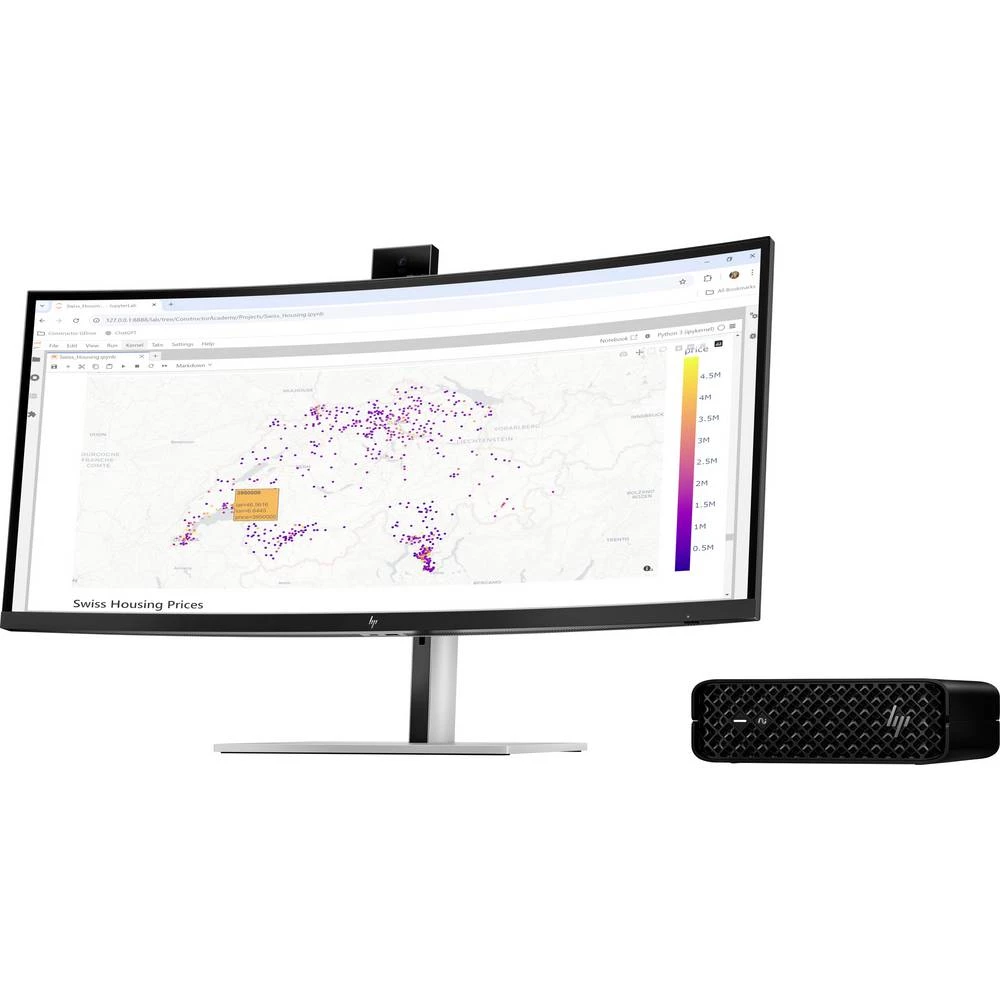 HP radna stanica mini PC Z2 Mini G1i Intel® Core™ Ultra 7 (Series 2) 265 16 GB RAM 512 GB SSD Nvidia RTX™ A400 A40LRET slika