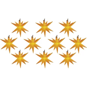 HGD CW62-1004 Svjetlosni lanac s motivom Božićne zvijezde Unutra/Vani ATT.CALC.EEK: LED LED Osvjetljena duljina: 10 m slika