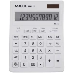 Maul MXL 12 stolni kalkulator bijela Zaslon (broj mjesta): 12 baterijski pogon, solarno napajanje (Š x V x D) 155 x 205 x 35 mm