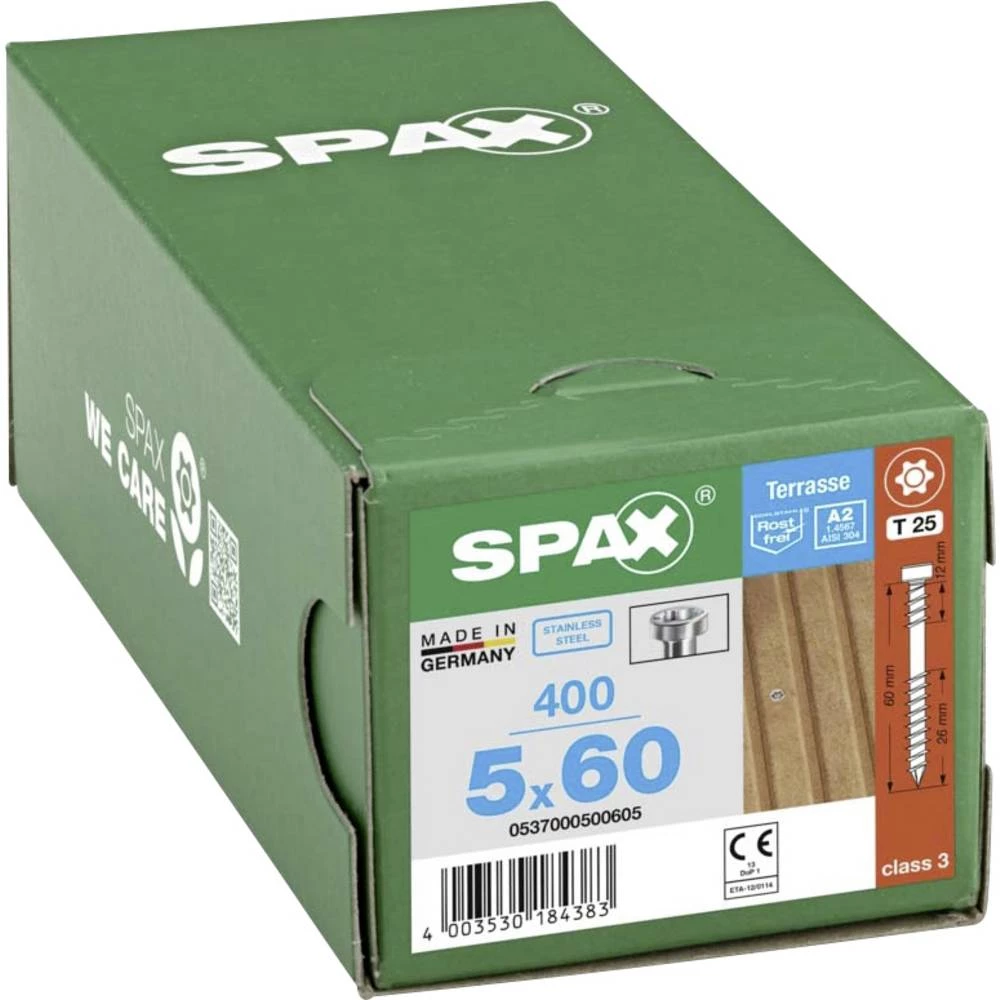 SPAX 0537000500605 vijak za drvo 5 mm 60 mm T-STAR plus nehrđajući čelik A2 400 kom. slika