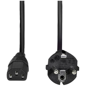 Zaštitni kontakt kabela za napajanje CEE 7/7 do IEC C13, crni, Dell, 1,8 m LogiLink struja priključni kabel  1.80 m crna slika