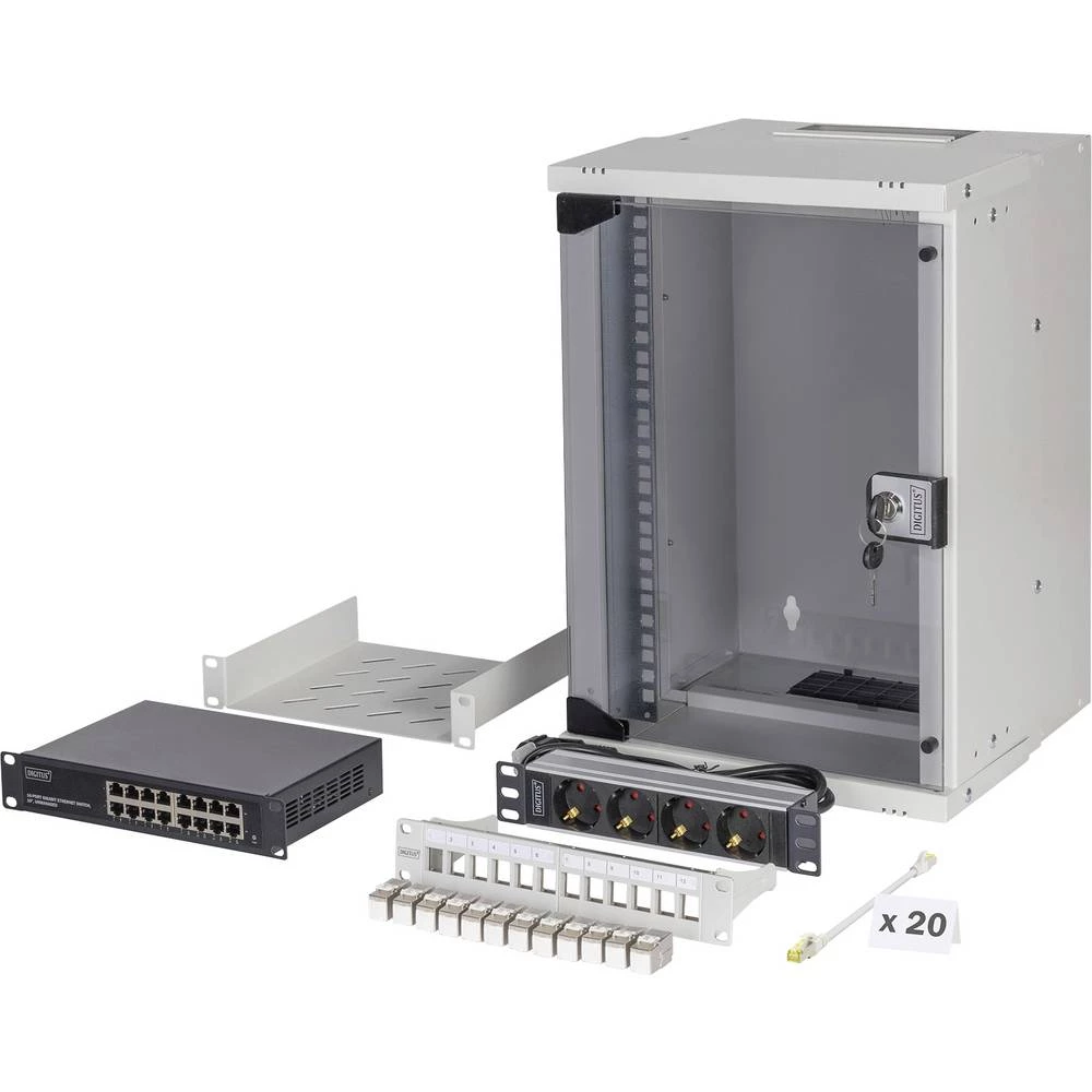 Digitus DN-49102-SET 10" mrežni ormar 9 U siva slika
