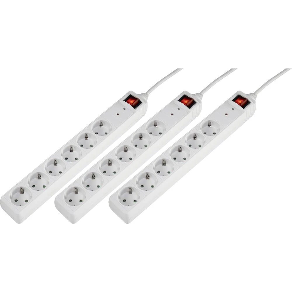 Basetech Razdjelna letva sa zaštitom od prenapona Bijela slika