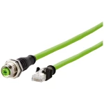 Metz Connect 142M4D25100 M12 mrežni kabel, Patch kabel CAT 5e S/UTP 10 m zelena PUR plašt, postojan na kiselinu, postojan na ozon, UV otporan, mogućnost korištenja za vuču, bez halogena, postojan n...