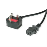 Value struja priključni kabel [1x UK utikač - 1x ženski konektor IEC c13, 10 a] 1.95 m crna