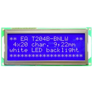 Display Elektronik LCD zaslon  bijela plava boja  (Š x V x D) 146 x 62.5 x 14 mm slika