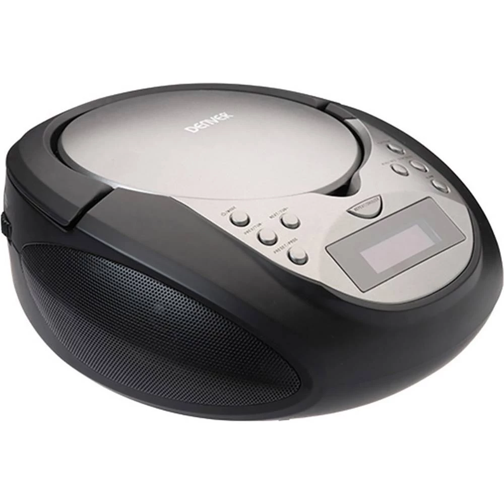 DAB+ (1012) CD radio Denver TDA-65 AUX, CD, UKW Crna, Siva slika