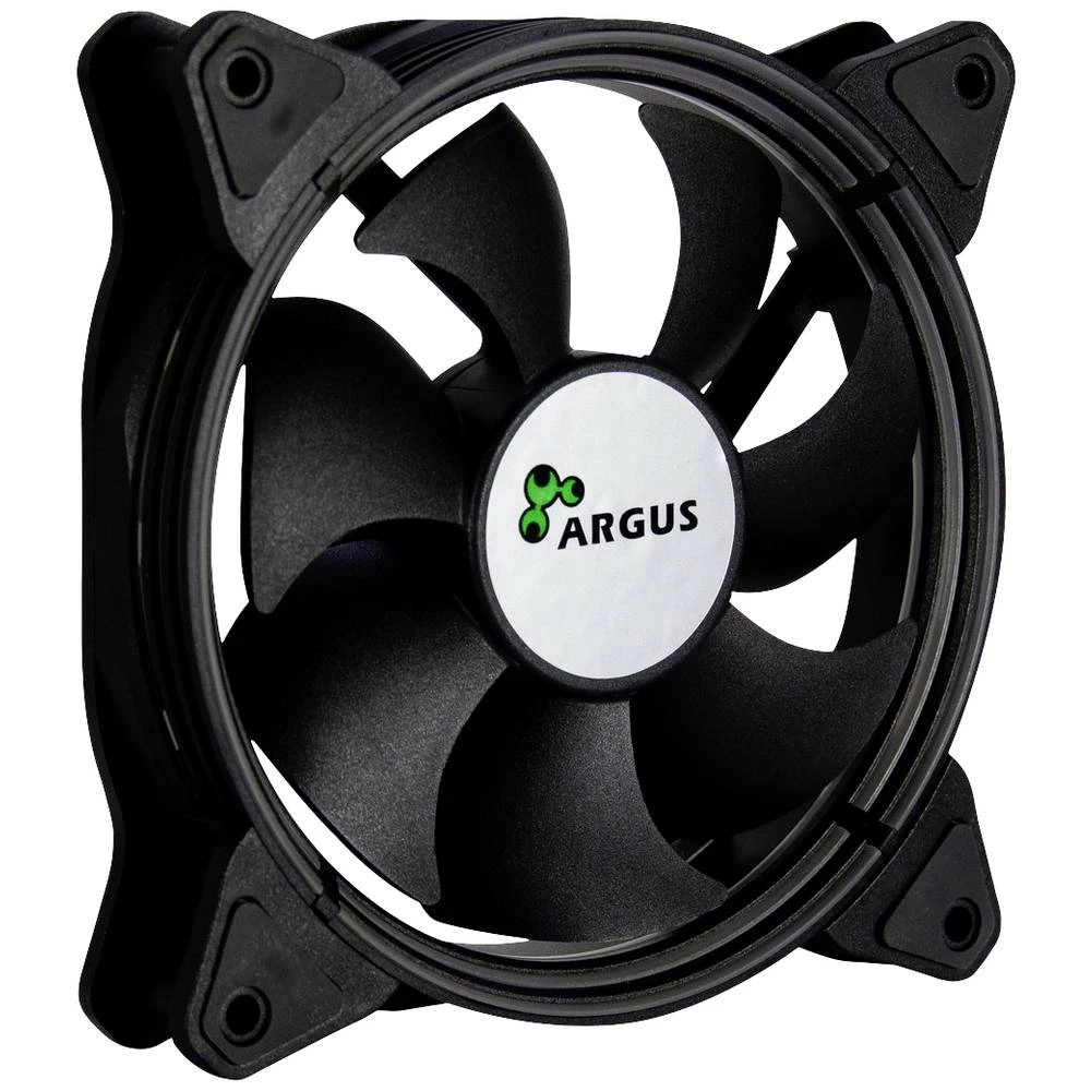 Inter-Tech Argus Valo 1201 RGB ventilator za PC kućište crna (Š x V x D) 120 x 120 x 25 mm uklj. LED rasvjeta slika